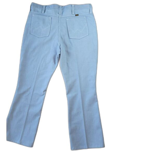 Vintage 70's Wrangler Men's Light Blue Denim Jeans Size 38 x 30 - Picture 3 of 10